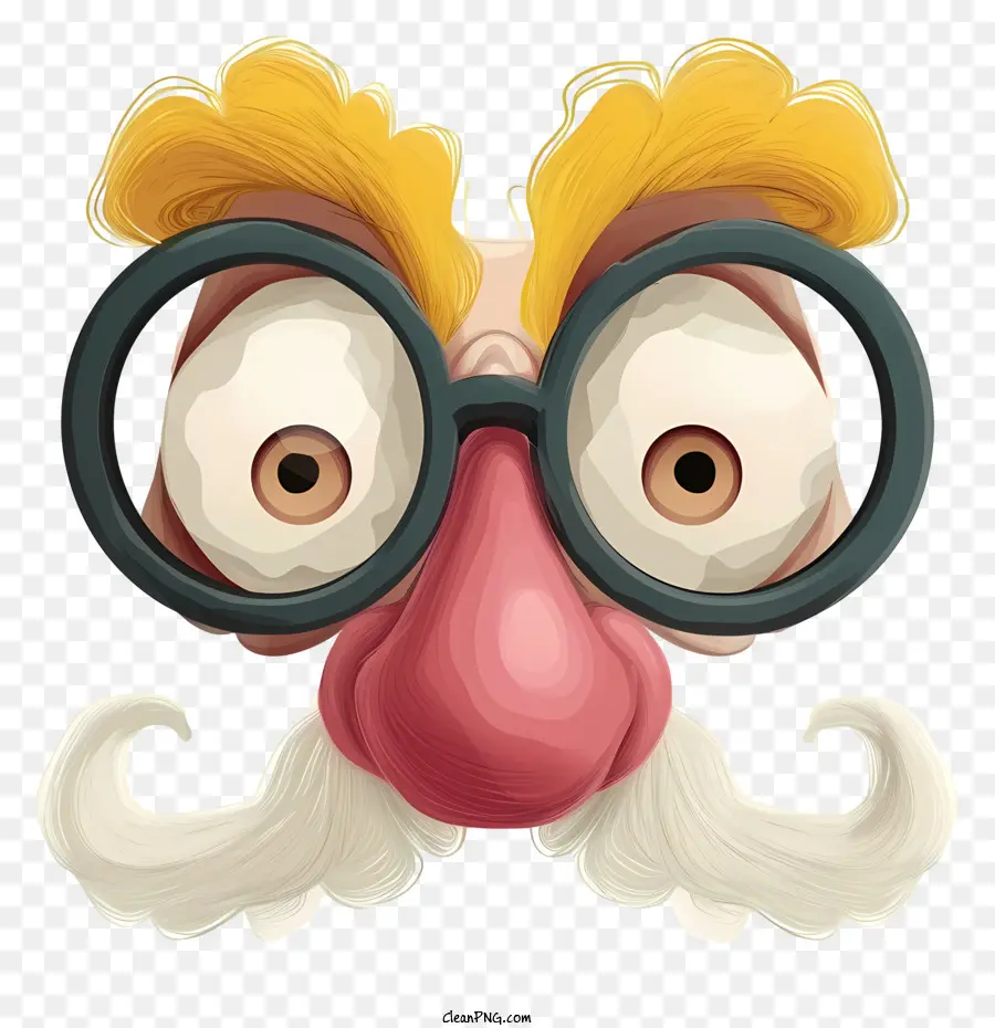 Kacamata Hidung Groucho Lucu Diilustrasikan，Kartun Wajah PNG