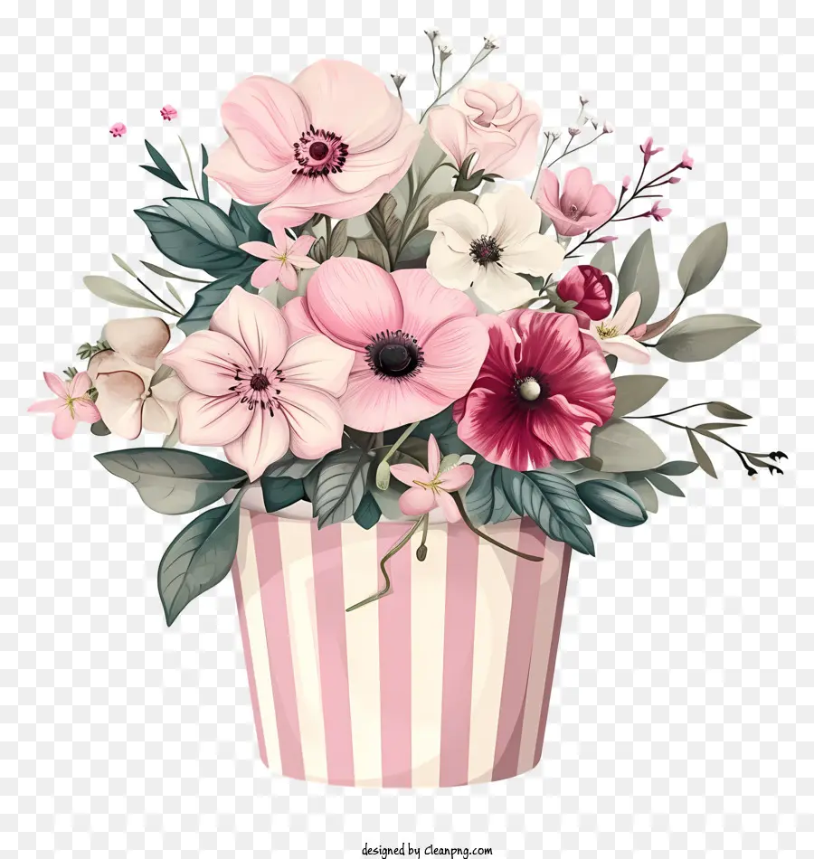 Seni Bunga Valentine，Bunga Merah Muda PNG