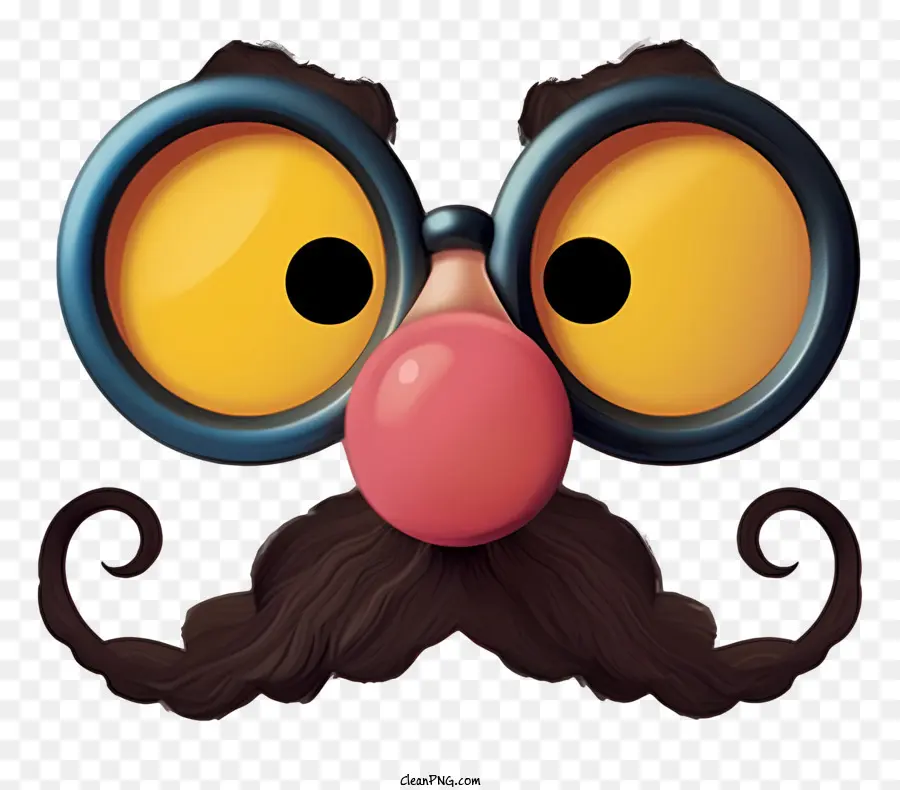 Kacamata Hidung Groucho Lucu Diilustrasikan，Pria Dengan Kumis PNG
