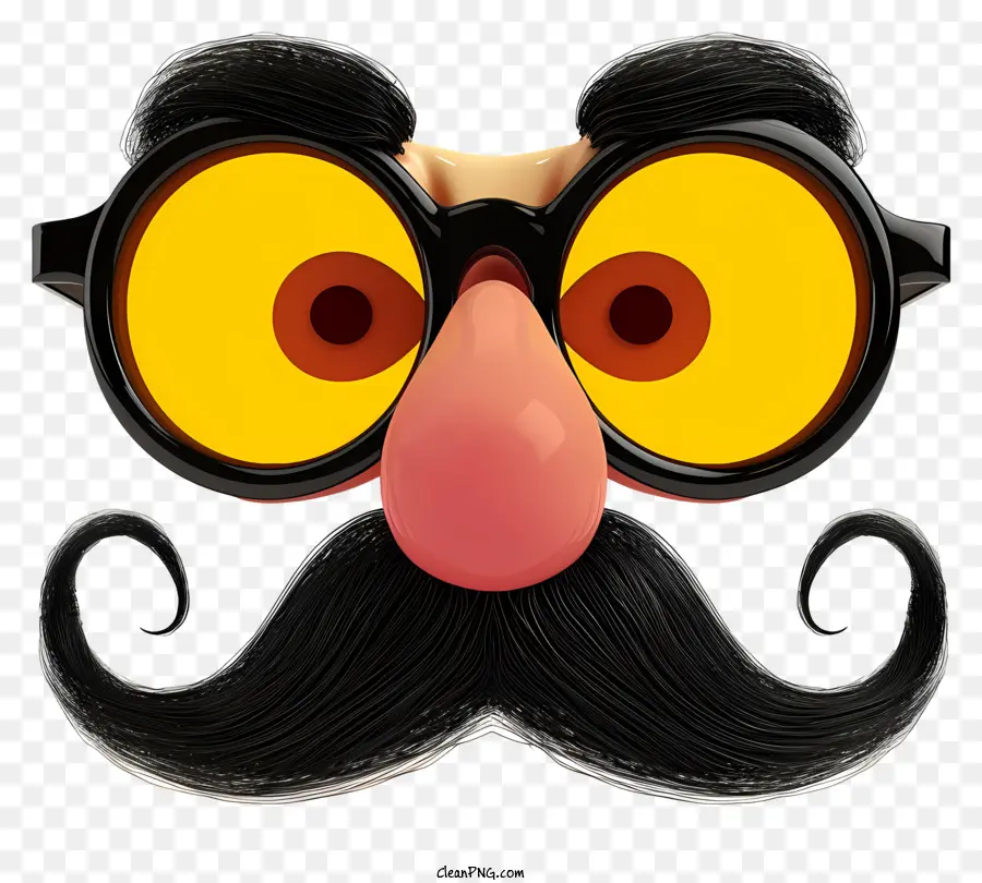 Kartun 3d Kacamata Hidung Groucho Lucu，Pria PNG