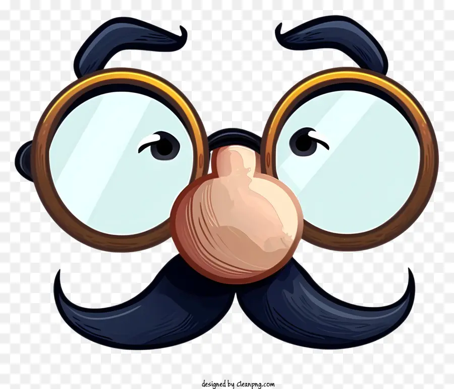 Ilustrasi Kacamata Hidung Groucho Yang Lucu，Kacamata PNG