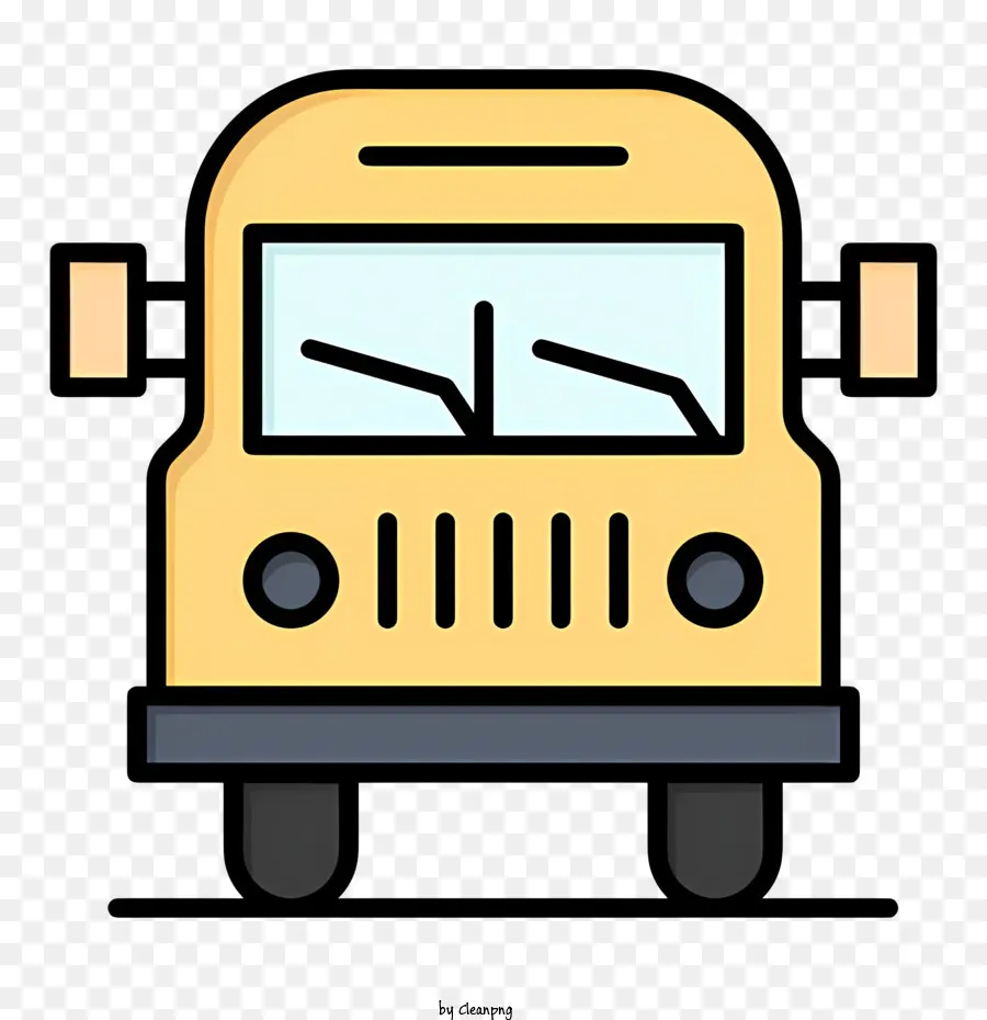 Ikon Pendidikan Modern，Bus Sekolah Kuning PNG