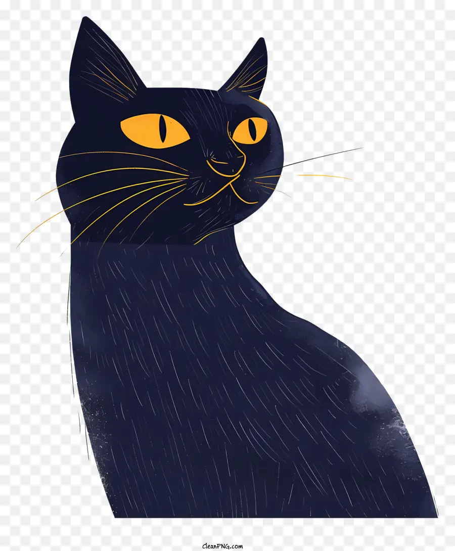 Kucing Minimalis，Kucing Hitam PNG