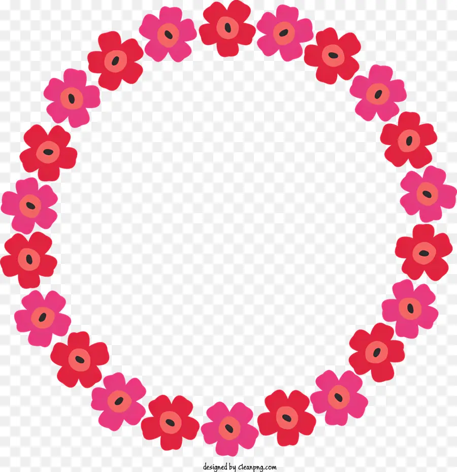 Bunga Lingkaran Bingkai，Lingkaran Merah PNG