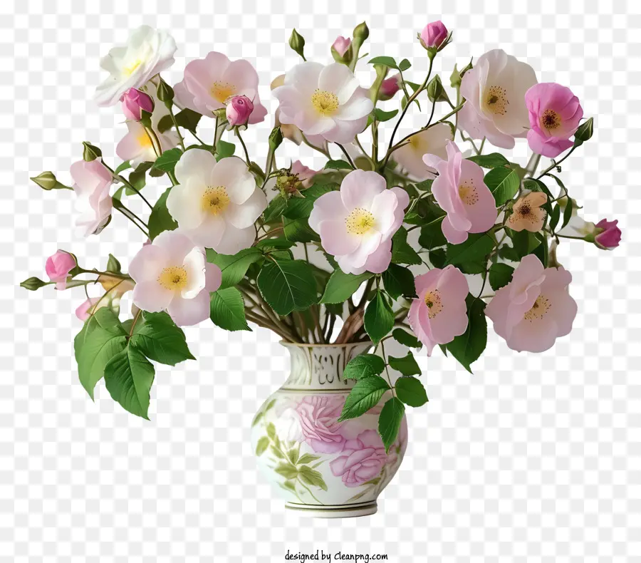 Bunga Mawar Anjing，Vas PNG