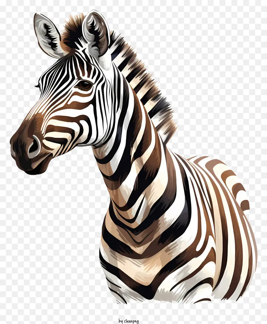 Zebra，Lukisan Digital PNG