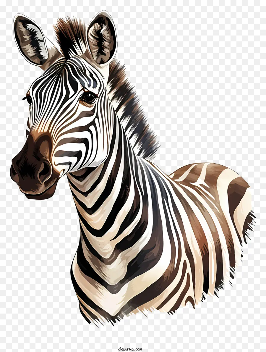 Zebra，Ilustrasi Digital Zebra PNG
