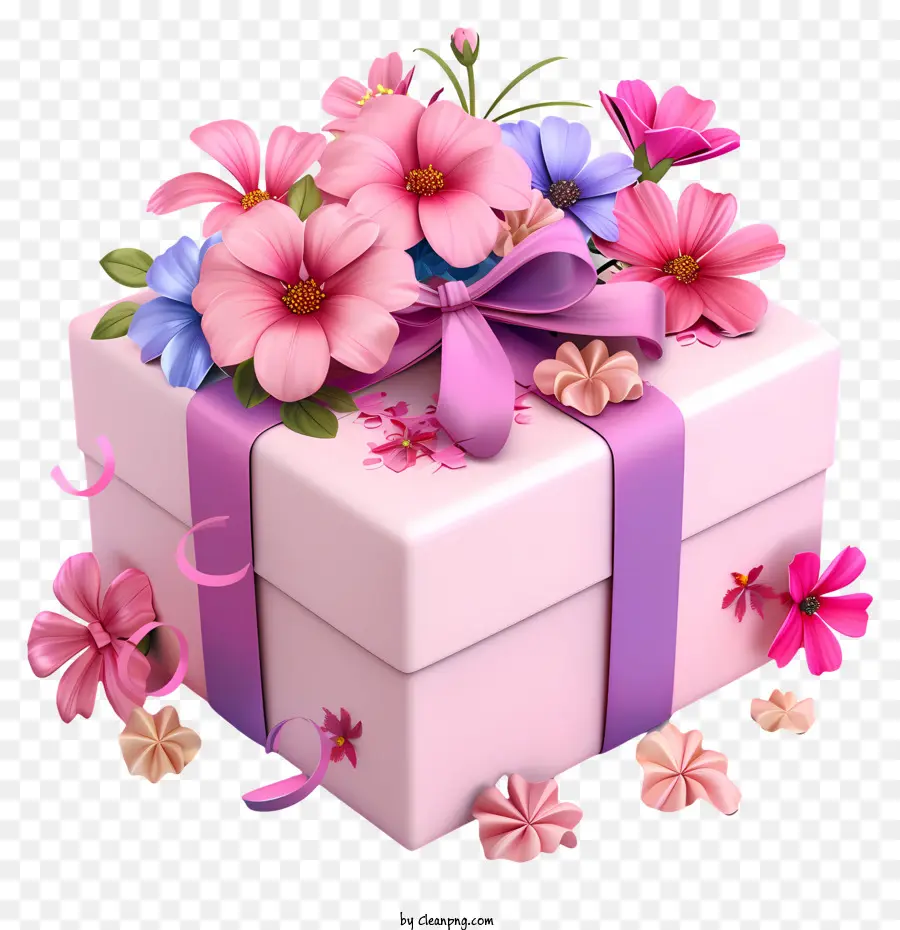Hadiah Bunga Ulang Tahun，Kotak Hadiah PNG