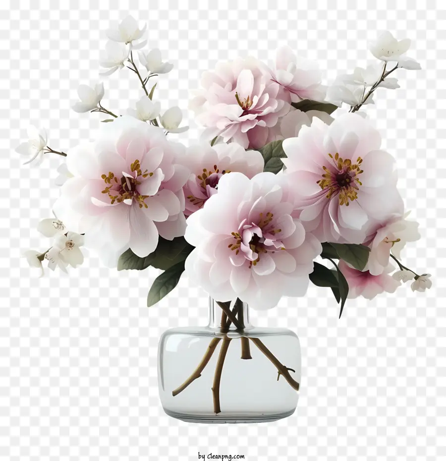 Ikon Rangkaian Bunga Yang Elegan，Vas PNG