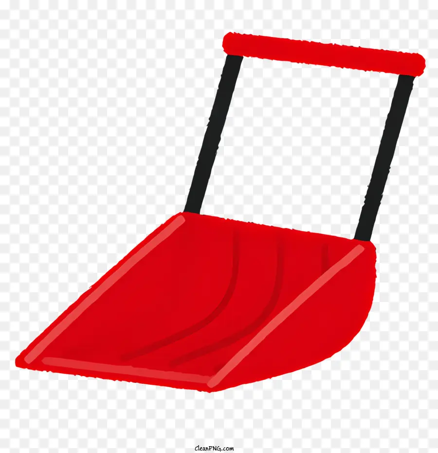 Red Snow Shovel，Sekop Salju Plastik PNG