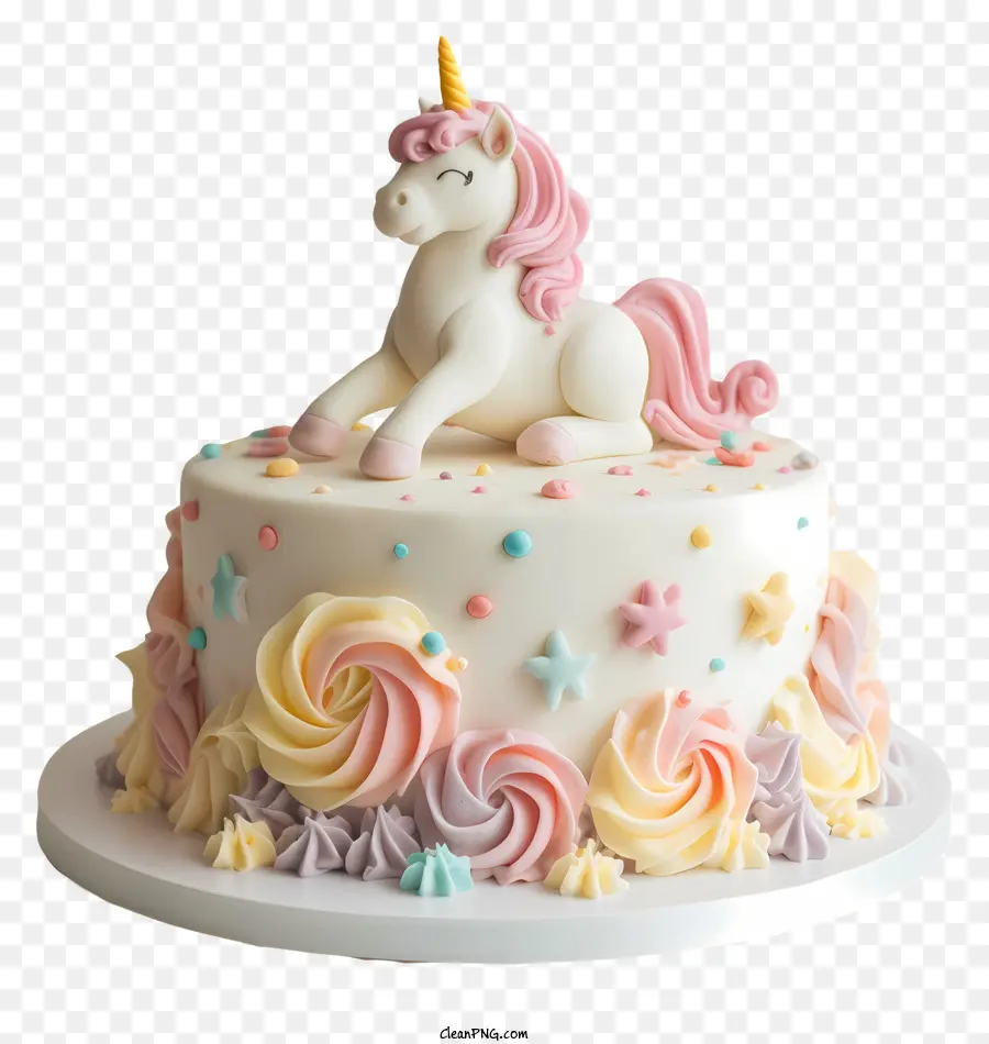 Kue Ulang Tahun Unicorn，Kue Dekorasi PNG