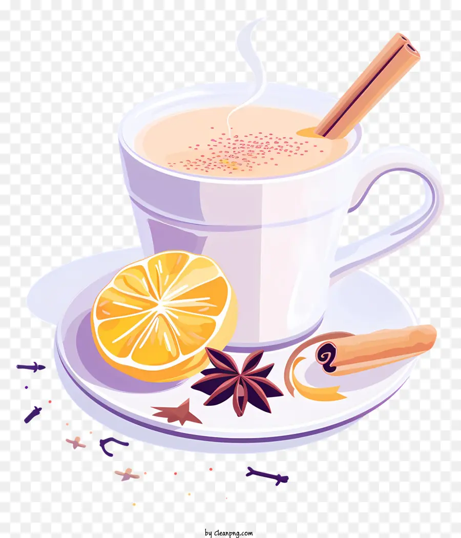 Teh Masala Chai，Cangkir Teh Dengan Lemon PNG