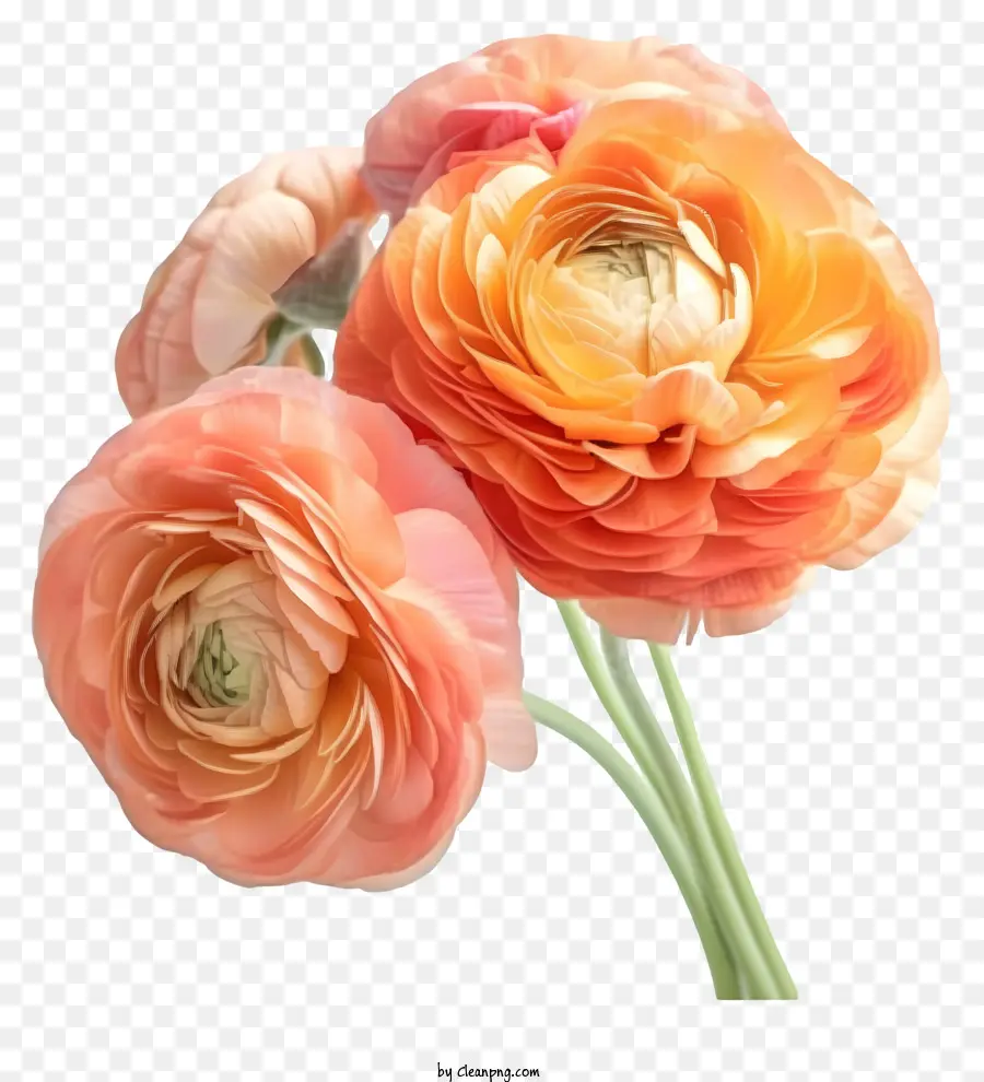 Bunga Ranunculus Elegan Yang Realistis，Bunga Anyelir PNG