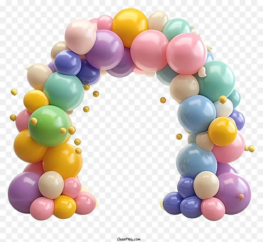 Kartun Ulang Tahun Lengkungan Balon，Balon Gapura PNG