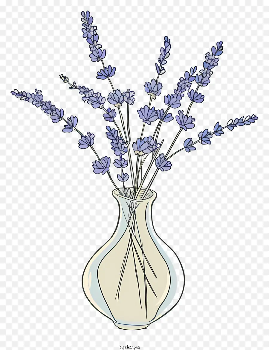 Lavender Dalam Vas，Vas PNG