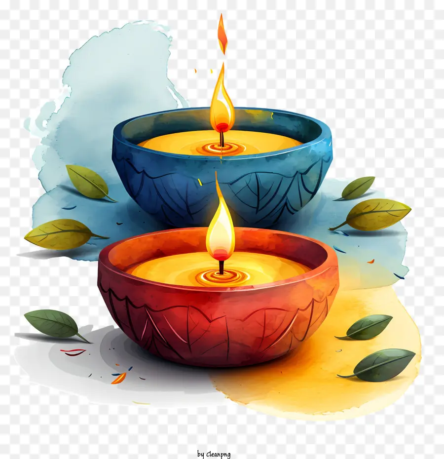 Diwali Lampu，Menyalakan Lilin PNG