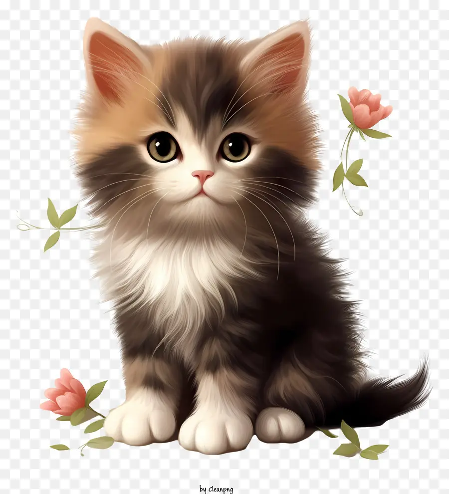 Kucing Valentine，Anak Kucing Lucu PNG