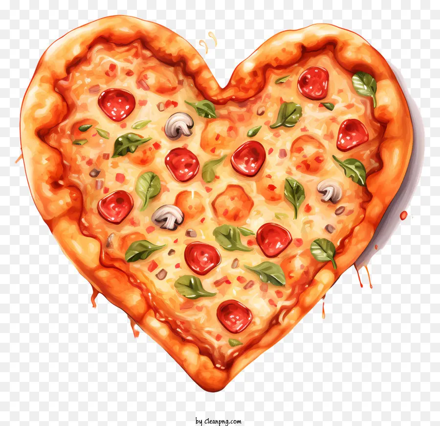 Pizza Valentine，Pizza Berbentuk Hati PNG