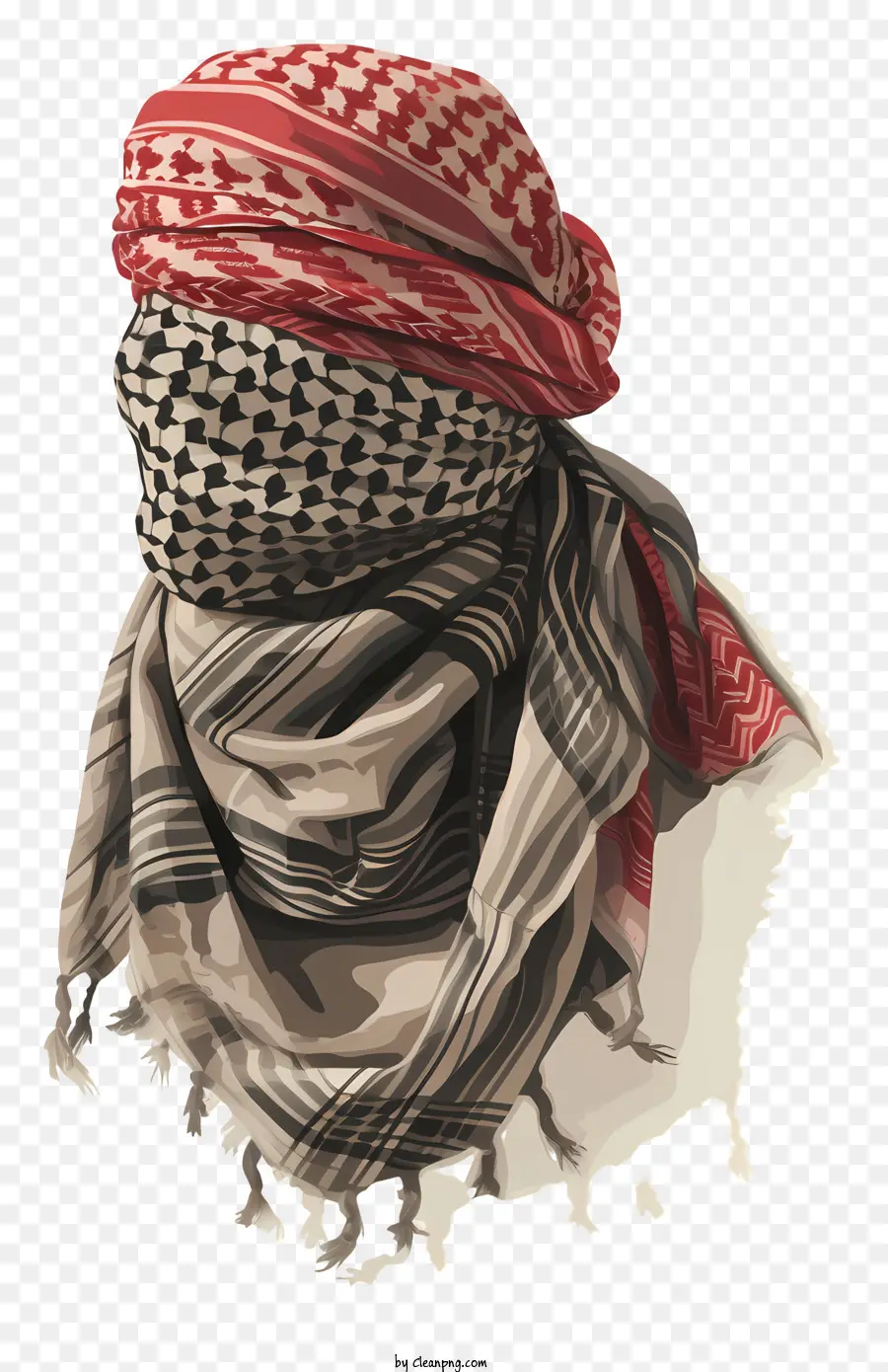 Syal Keffiyeh，Jilbab PNG