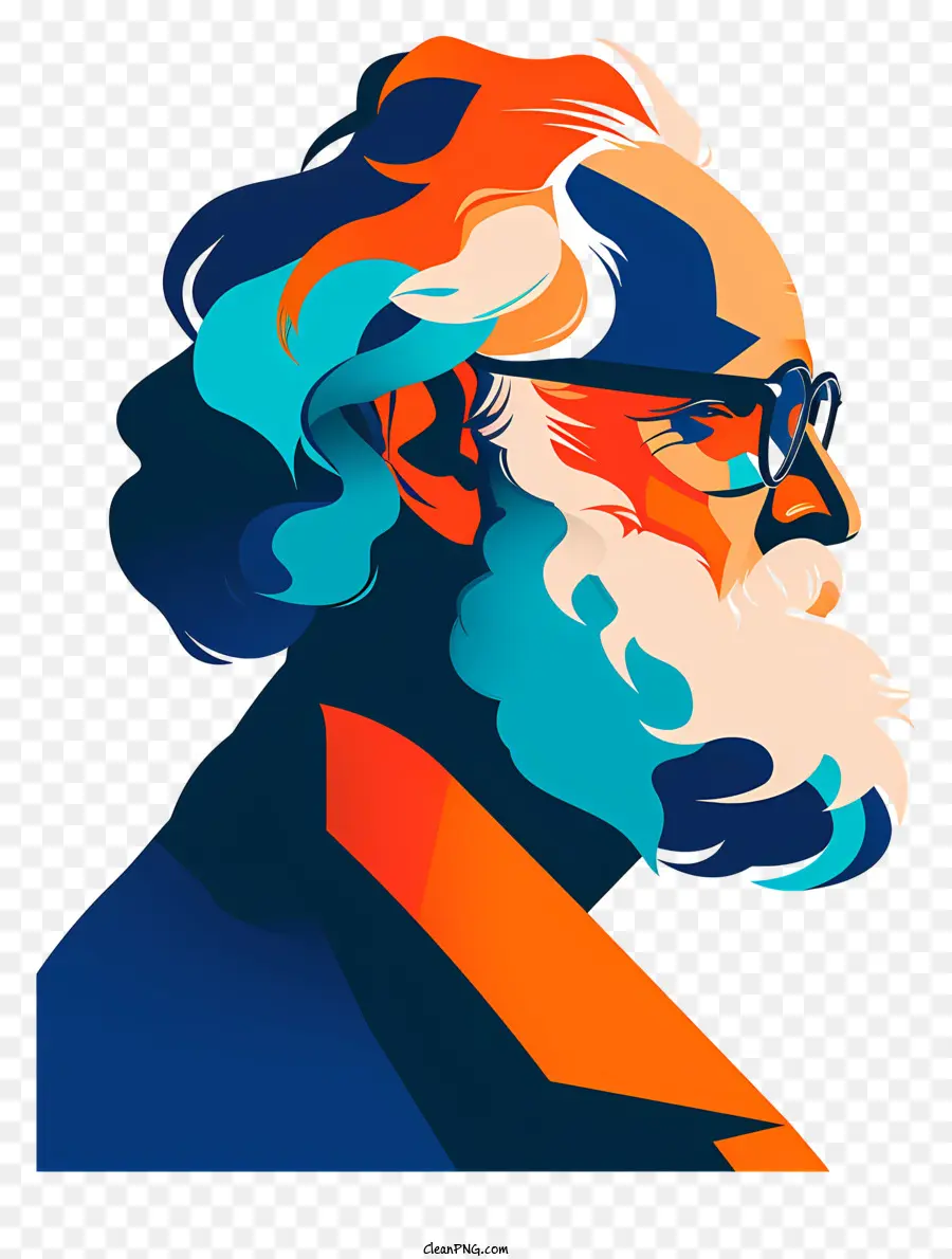 Karl Marx，Pria Berjanggut PNG