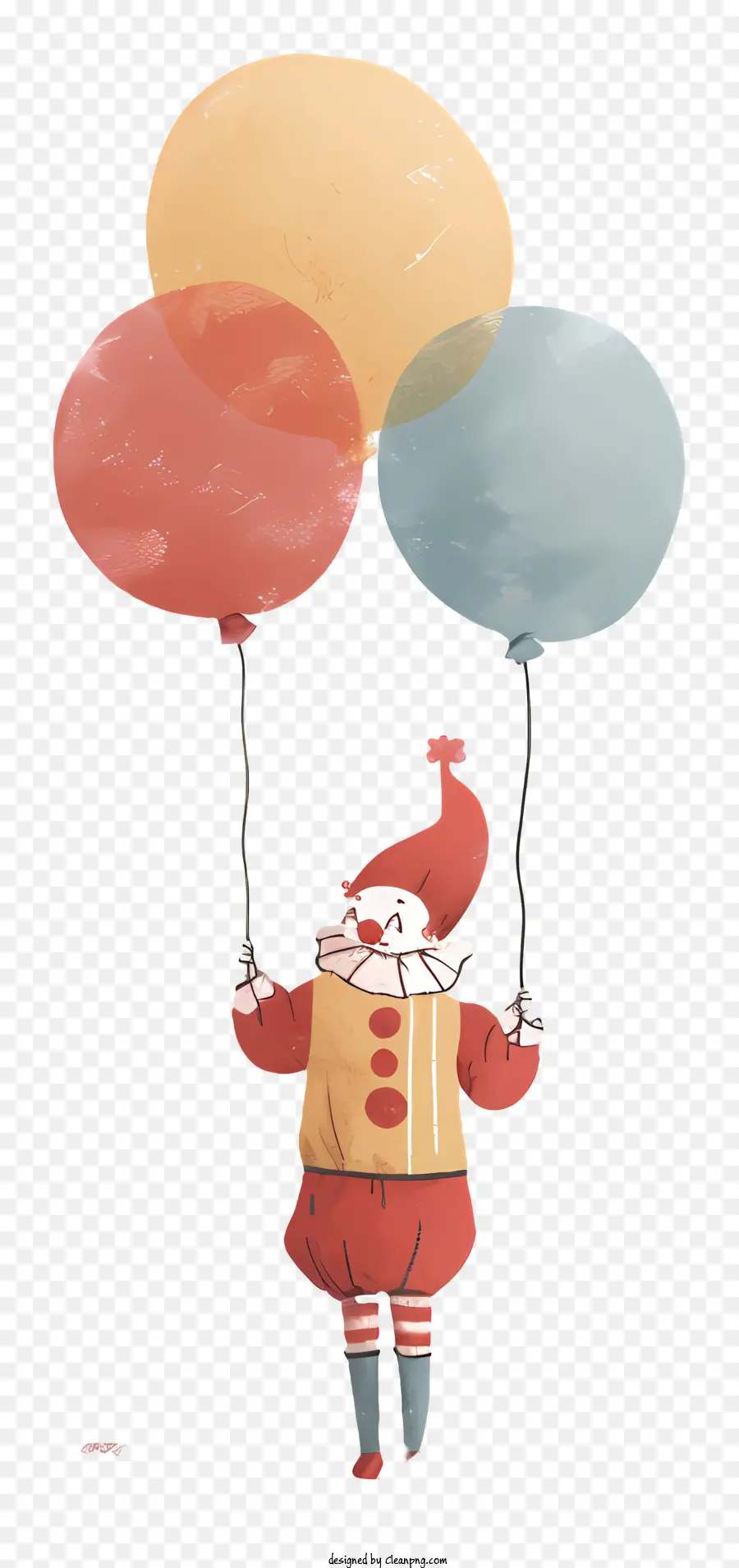 Badut Dengan Balon，Karakter Kartun PNG
