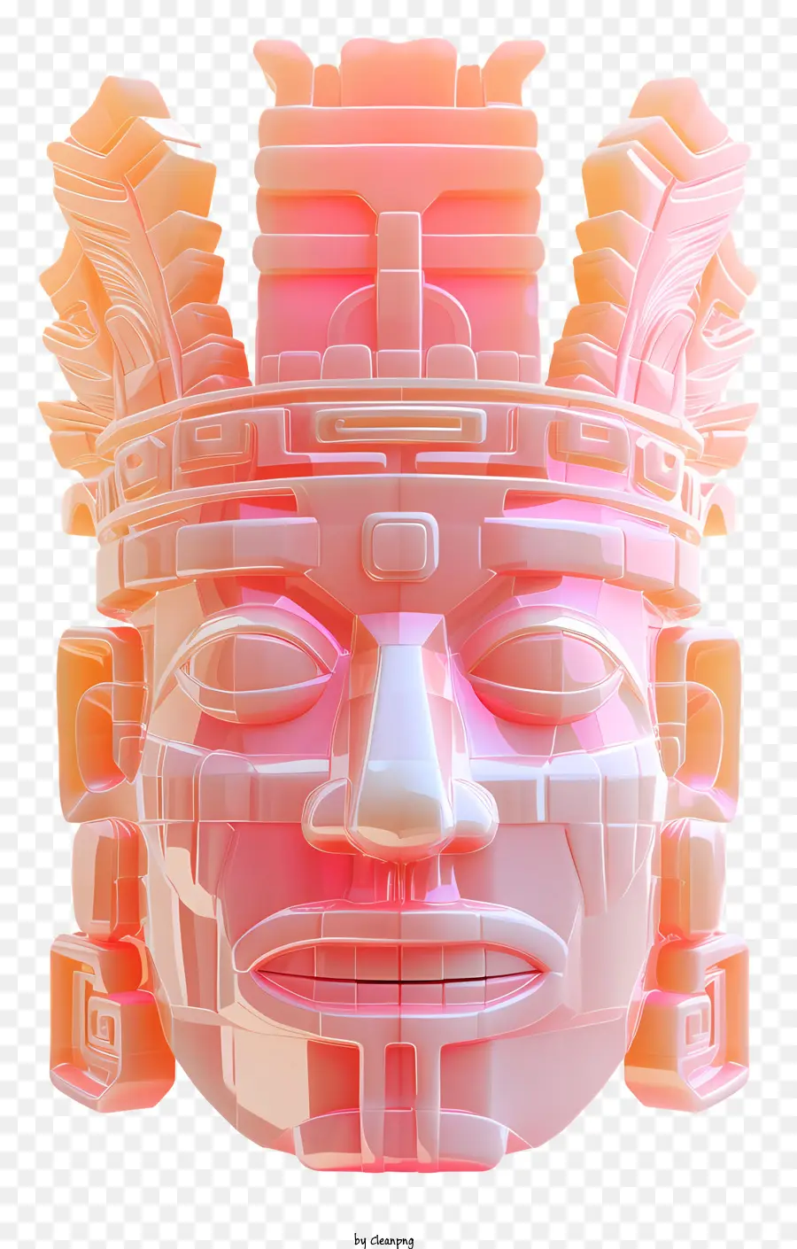 Tutup Kepala Kekaisaran Inca，Kepala Plastik Merah Muda PNG
