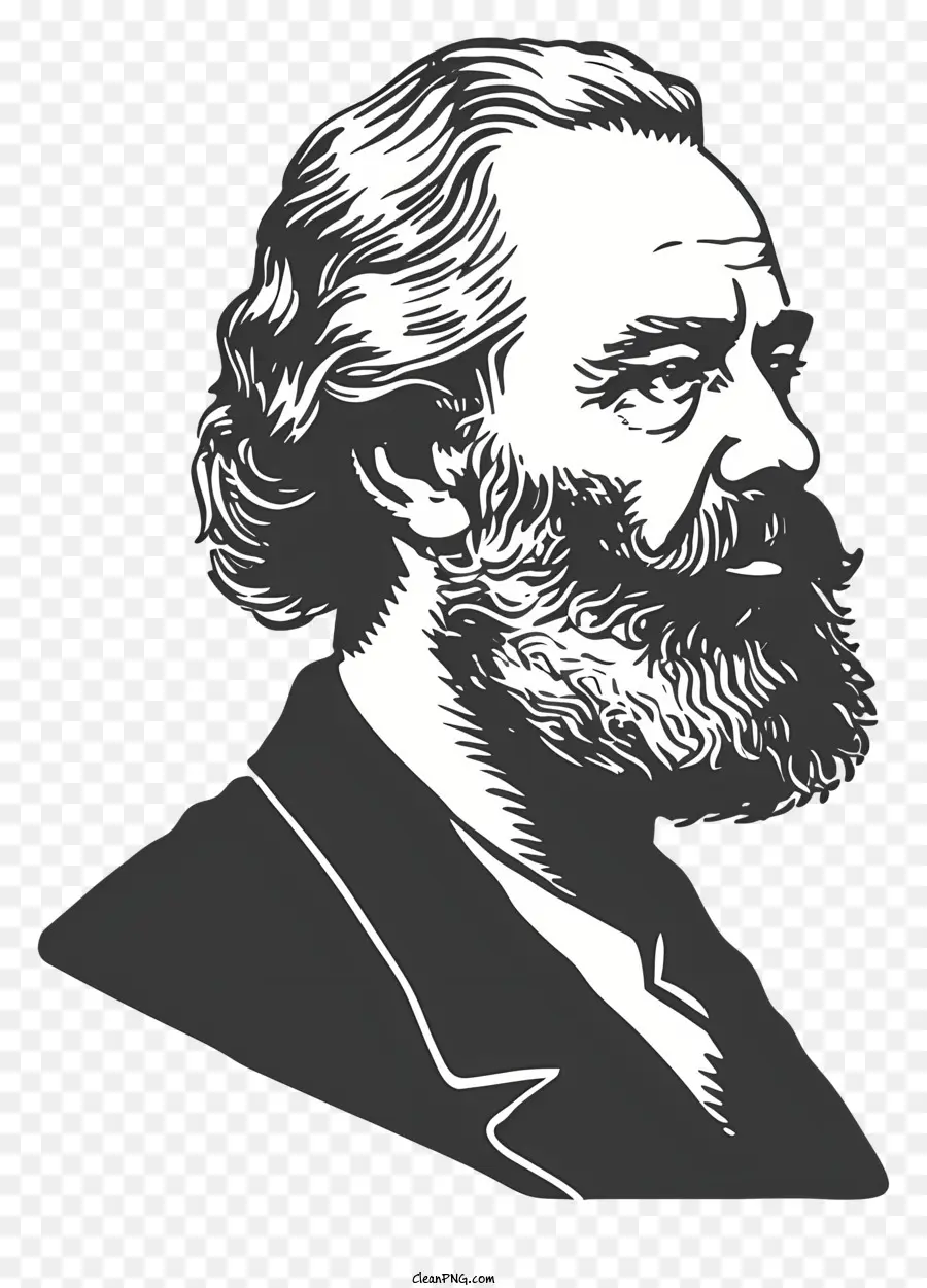 Karl Marx，Pria Berjanggut PNG