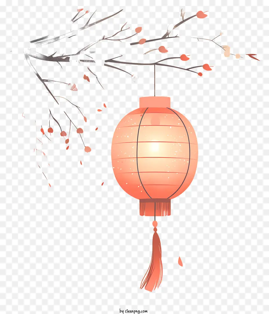 Lampion Cina，Lentera Merah PNG