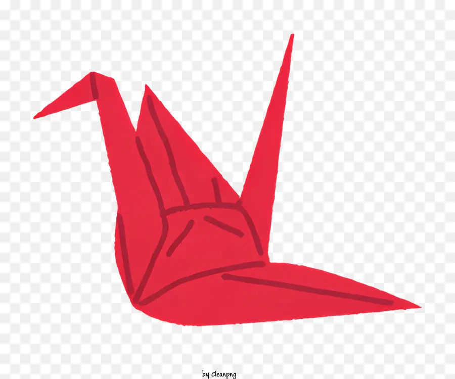 Crane Origami Merah，Crane Origami Bersayap PNG