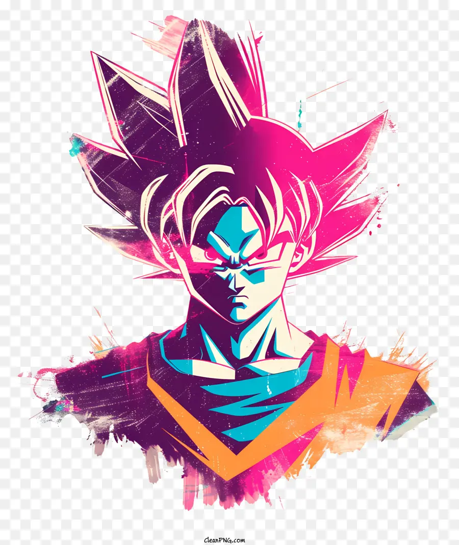 Goku，Karakter Rambut Ungu PNG