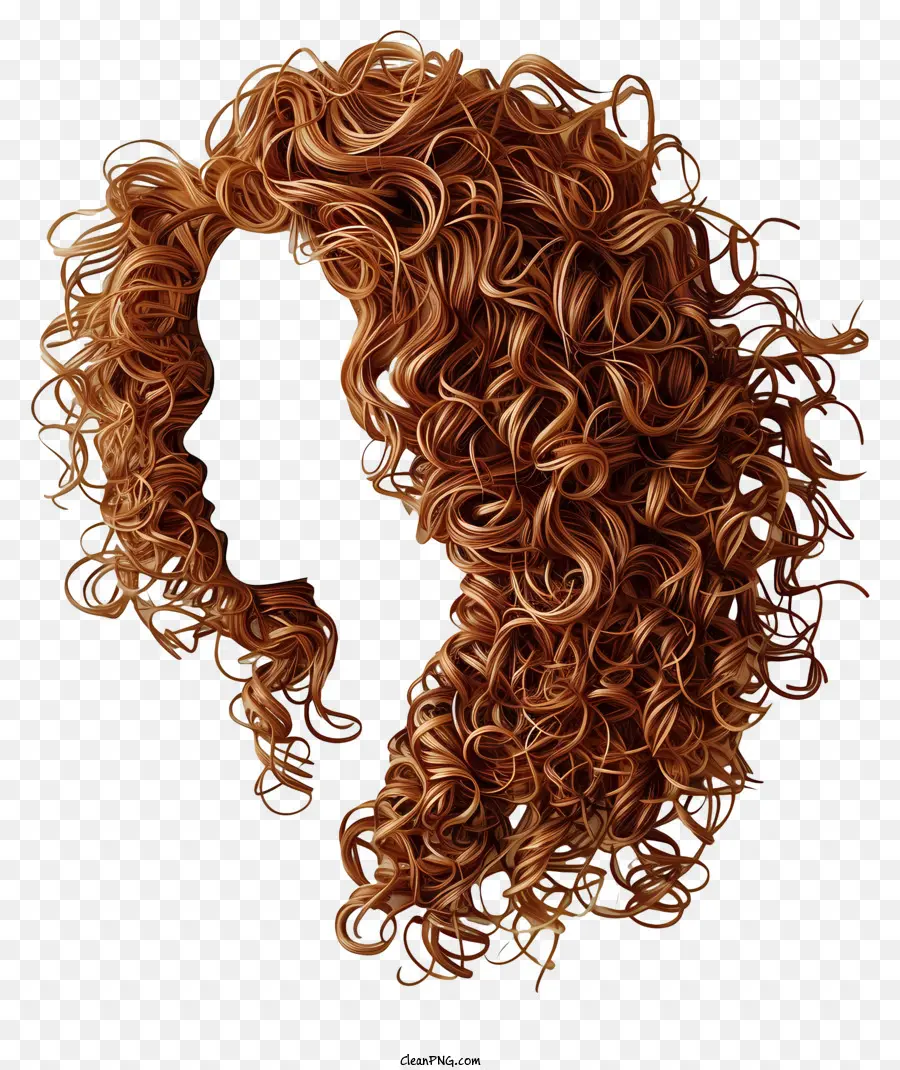 Wig，Wanita Dengan Rambut Merah Keriting PNG