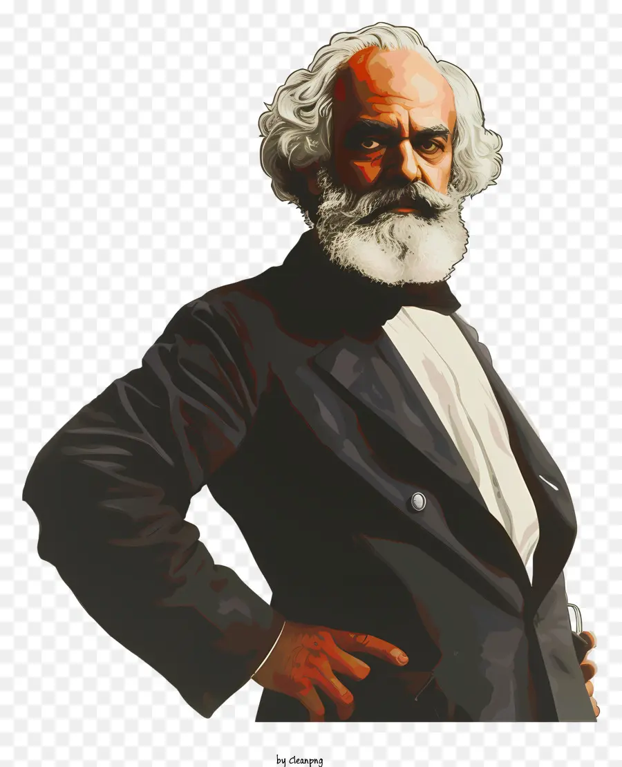 Karl Marx，Pria Berjanggut PNG