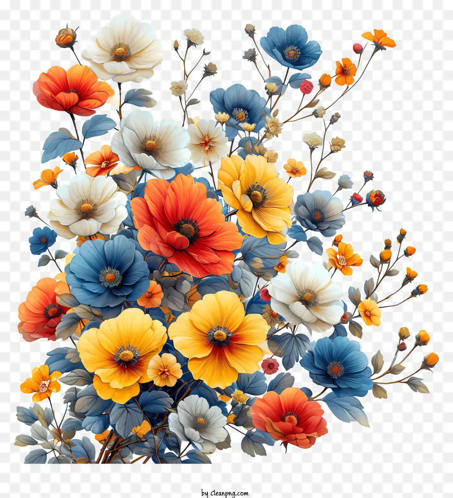Bunga Bunga Musim Semi，Karangan PNG