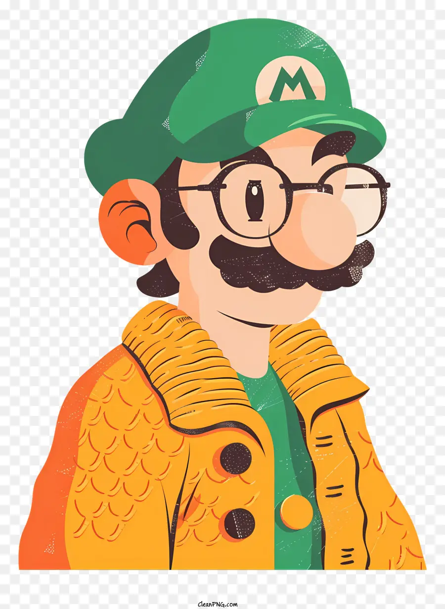 Mario，Pria Dengan Kacamata PNG