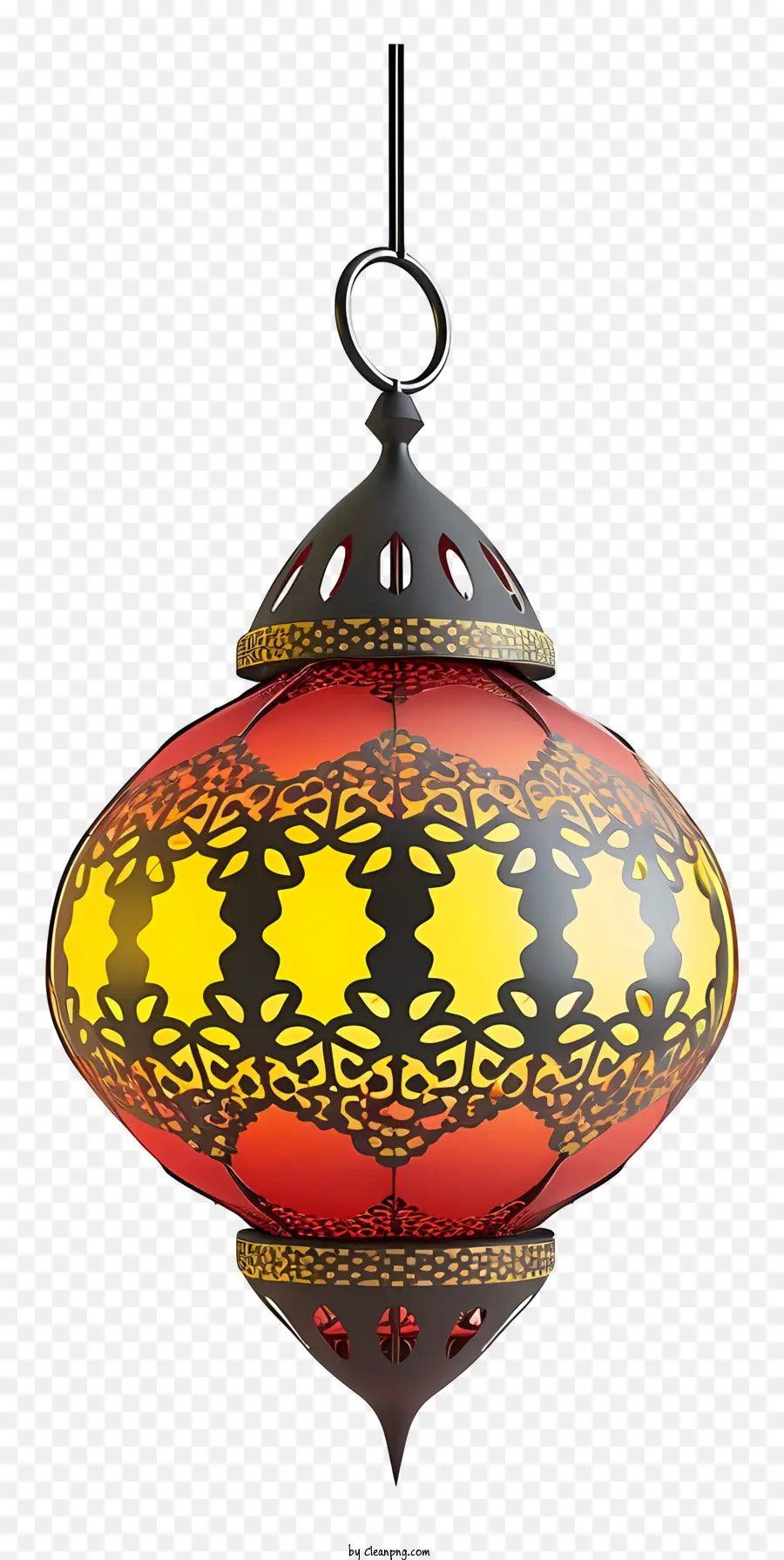 Lampu Islam，Lampu Gantung Merah Dan Kuning PNG