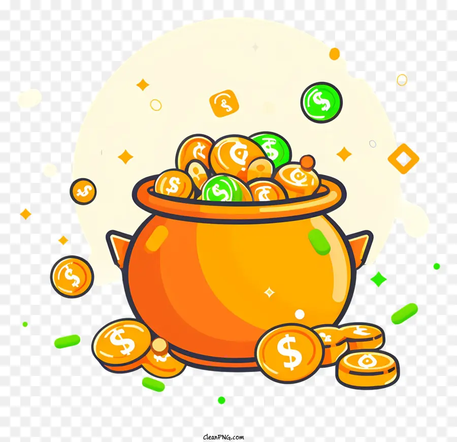 Pot，Pot Emas PNG