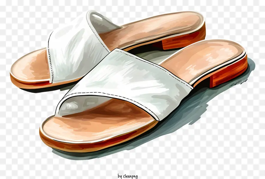 Sandal Kulit，Sandal Putih PNG