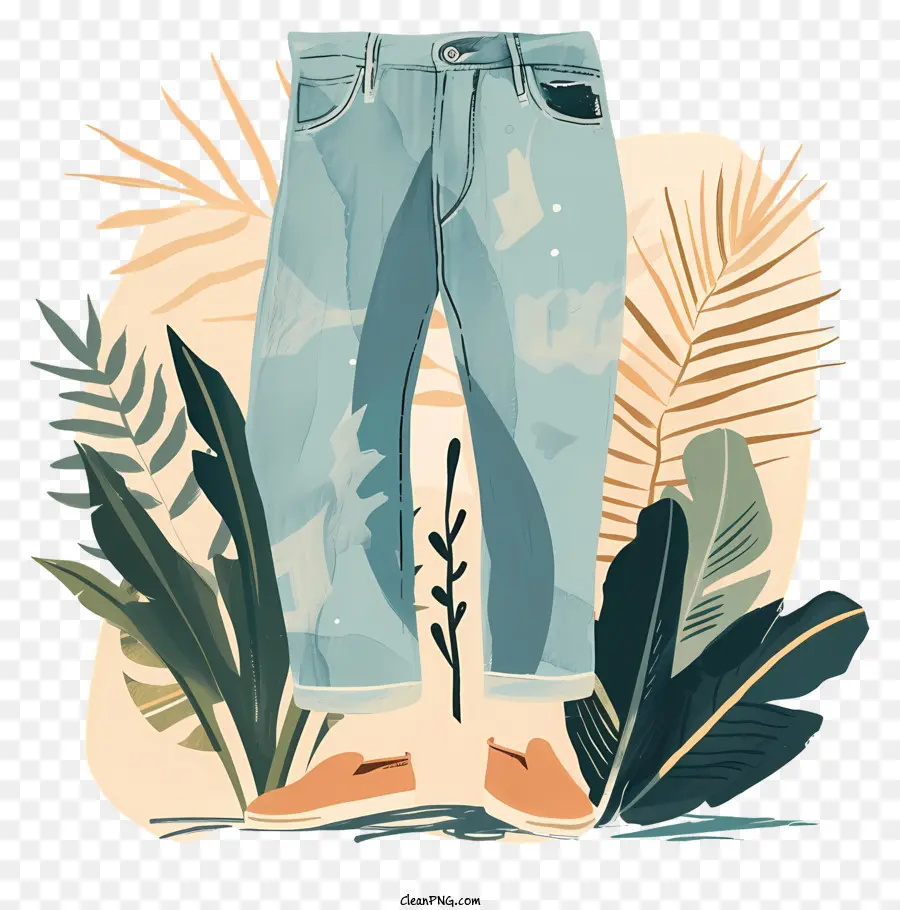 Jeans，Celana Jeans Biru PNG