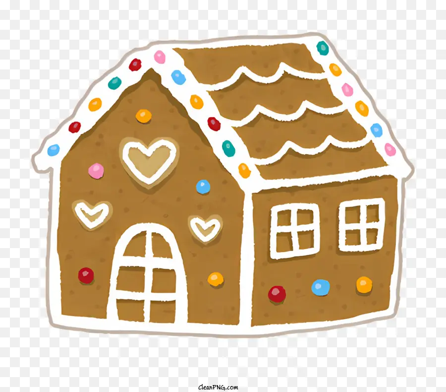 Gingerbread House，Icing PNG