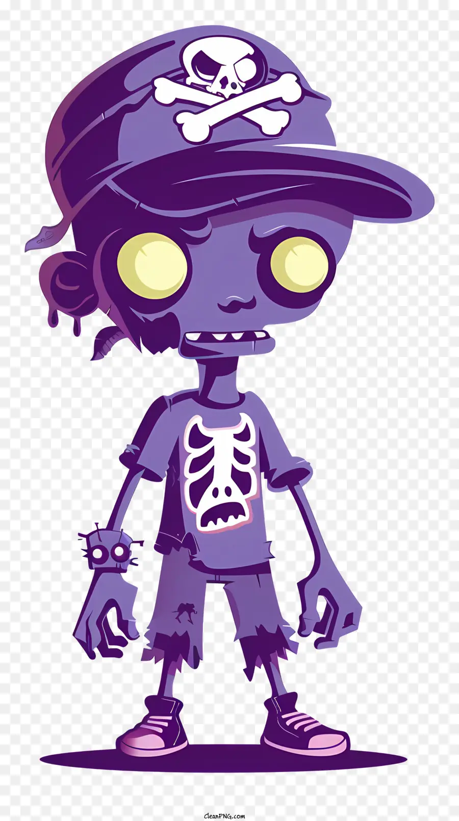 Zombie，Kartun Kerangka PNG