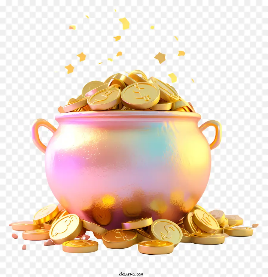 Pot，Pot Emas PNG