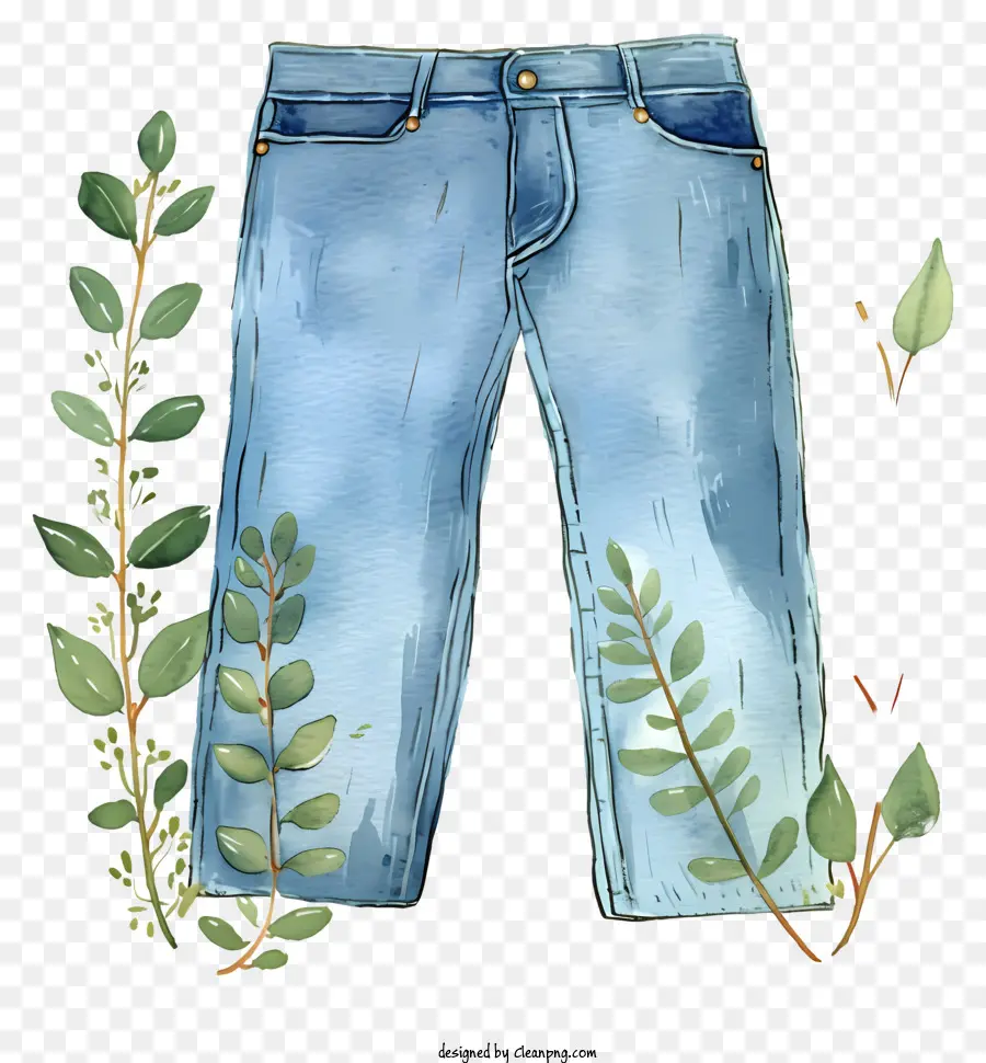 Jeans，Celana Jeans Biru PNG