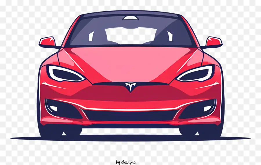 Mobil Tesla，Mobil Merah PNG
