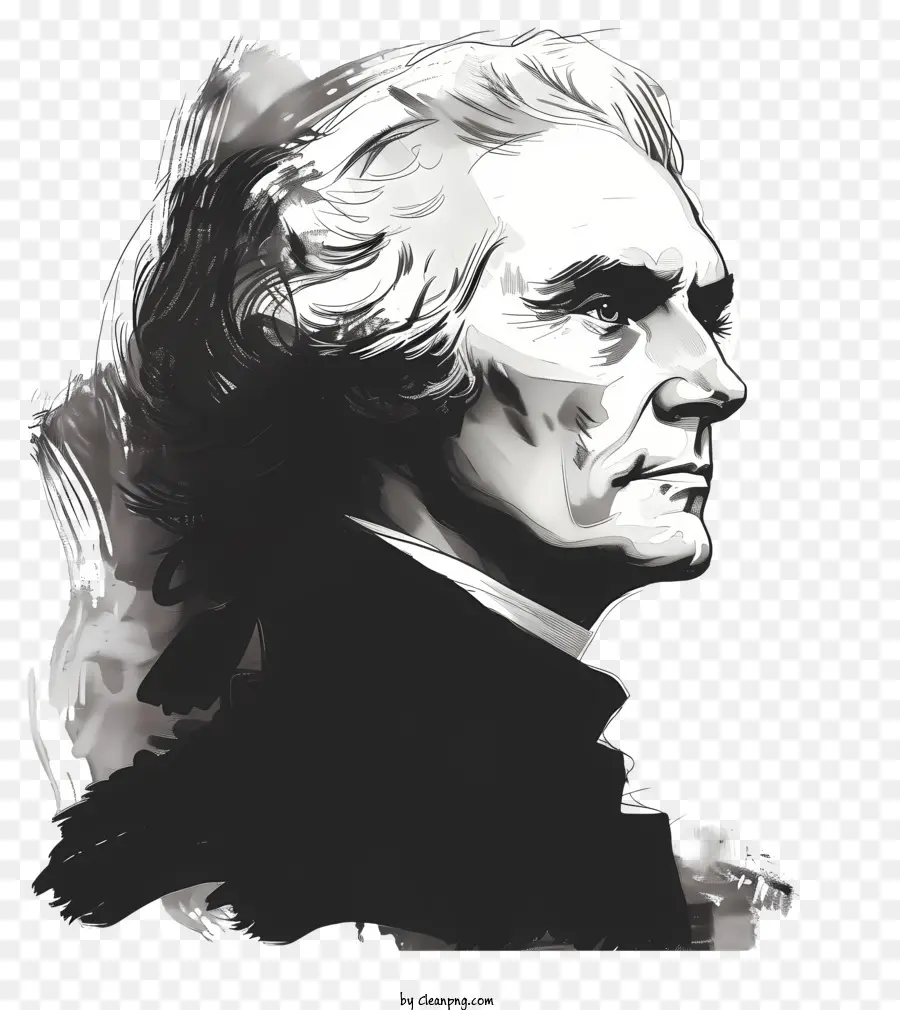Thomas Jefferson，Hitam Dan Putih Gambar PNG
