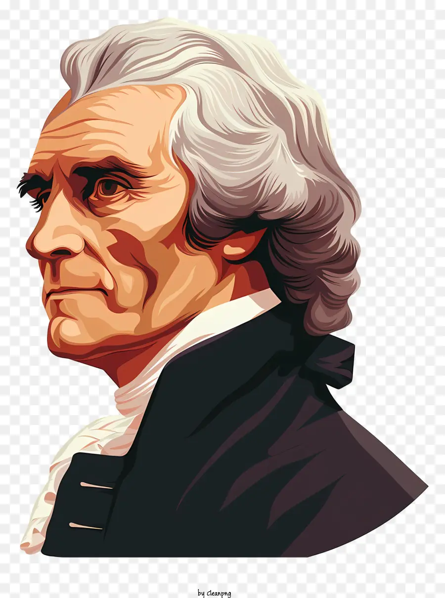 Thomas Jefferson，Pria Dalam Mantel Hitam PNG
