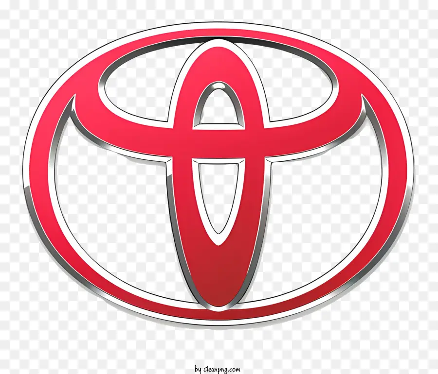 Logo Toyota，Skema Warna Merah Dan Hitam PNG