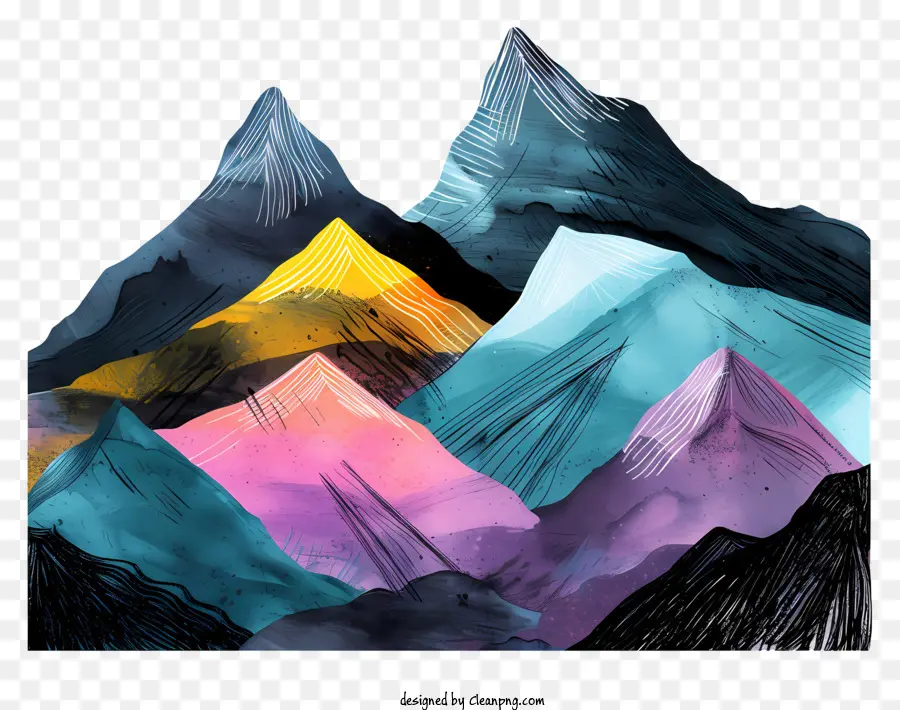 Pegunungan，Lukisan PNG