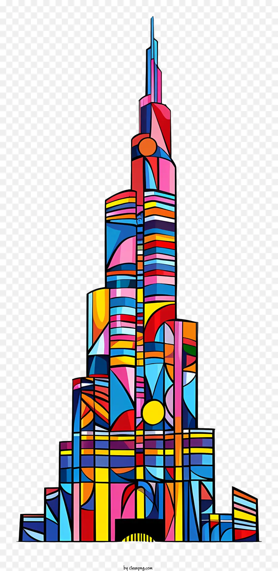 Burj Khalifa，Pencakar Langit Abstrak PNG