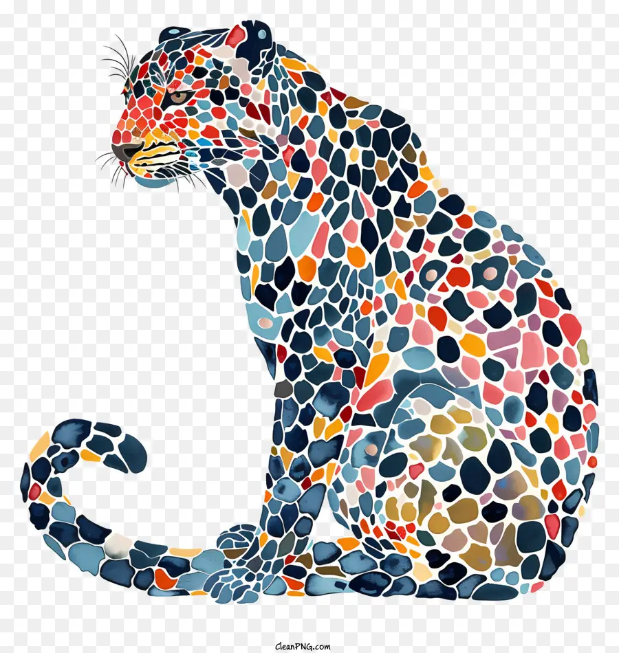 Abstrak Macan Tutul，Seni Digital PNG