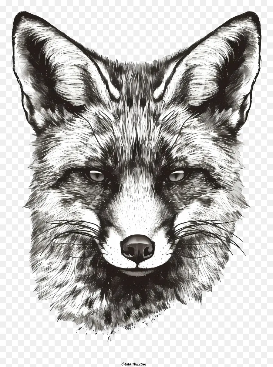 Fox，Sketsa Kepala Rubah PNG